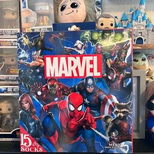 Men's Marvel 15 Days of Socks Advent
Calendar 15pk - 6-12